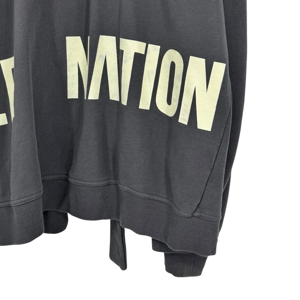 Women’s P.E. Nation Size Small Gray/Cream Sweatshirt w Open Back & Buckle Tie - Picture 5 of 10